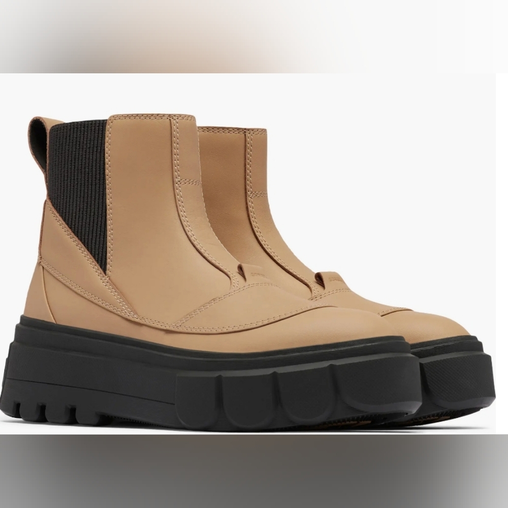 Sorel Caribou X Waterproof Platform Chelsea Boots Size 7.5 MSRP $190 - Picture 1 of 9